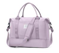 HPLQQ Bolsa de Viaje 45x36x20 Easyjet Equipaje de Mano Bolsa de Fin de Semana de Deporte Mujer con Compartimento para Zapatos Impermeable Bolsa Gimnasio Bolso Maternidad Hospital,B7-Violeta Claro