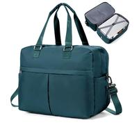 HPLQQ Bolsa de Viaje 45x36x20 Easyjet Equipaje de Mano de Fin de Semana de Deporte Mujer Impermeable Bolsa Gimnasio Bolso Maternidad Hospital con Capacidad Expandible,B04-Azul Pavo Real