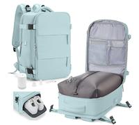 HPLQQ Mochila Viaje Cabina Avion para Easyjet Mochilas de Vacío con Bomba Bolsa de Cabina Equipaje de Mano Cabina Avion Mochila de Senderismo Mochila Impermeable Cabina Mochila,P3-Azul claro