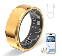 HPLSZCN Anillo de Salud Inteligente para Mujeres y Hombres, Monitor de Actividad física con frecuencia cardíaca, oxígeno en Sangre, Monitor de sueño, Contador de Pasos, Impermeable (Oro, 9)