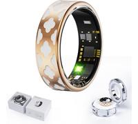 HPLSZCN Anillo Inteligente Hombre y Mujer con Cargador, podómetro multideportivo, frecuencia cardíaca, SpO2, sueño, Resistente al Agua IP68, Compatible con Android e iOS Esmalte (8)