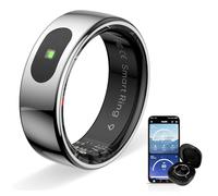 HPLSZCN Anillo Inteligente táctil versión Mejorada Health Ring Pro, con Control Remoto Bluetooth y detección de Movimiento, rastreador de Actividad física Resistente al Agua hasta 10 ATM (Plata, 11)