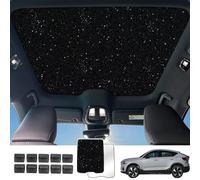 HPLWYM Parasol para Techo Compatible con Volvo C40(No Apto para XC40) 2023-2024, Plegable Sombrilla De Coche con Bolsa De almacenaje, Protección Solar Aislamiento de Calor Parasol de Techo