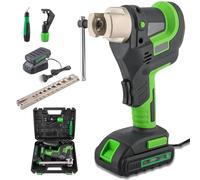 HPMCVE Kit de abocardador eléctrico, abocardador excéntrico de 45° para Tubos Individuales con Cortador de Tubos y desbarbador, abocardador rápido de 5 Segundos para Tubos de Cobre, Aluminio