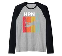 HPN White Plains Aeropuerto Camiseta Manga Raglan