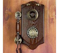 HPOTQBFK Teléfono Retro con Timbre auténtico, teléfono con dial Giratorio y teléfono Vintage con Montaje en Pared (Color: A) (A)