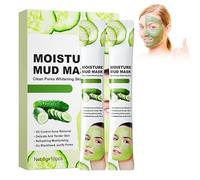 Hppsctink 10pcs Mascarilla de pepino, Mascarilla Limpiadora de Pepino, Mascarilla Hidratante, Limpieza de Poros, Iluminar la piel, Reduce las líneas de expresión, facial