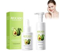 Hppsctink 150ml Espuma limpiadora con aguacate y 30ml Sérum con aguacate, Hidratación profunda, Reafirmante, Luminosidad y Rejuvenecimiento, cream