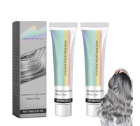 Hppsctink 2pcs Crema capilar gris, Cera temporal para el cabello gris plateada, Hidratación duradera para el cabello, 2pcs*100g,shampoo