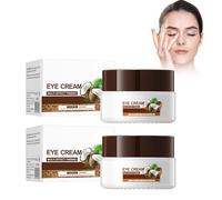 Hppsctink 2pcs Crema de ojos, Contorno de ojos de aceite de coco, Contorno de reafirmante, Reduce ojeras, Bolsas y líneas de expresión, 2pcs*20g, eye cream