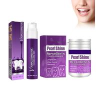 Hppsctink 2pcs Pasta Dentífrica, 50ml v34 Pasta de Dientes Púrpura y 50g Polvo Limpiador Dientes Morado, Dientes Blancos, Limpieza de Olores y Sarro,toothpastes