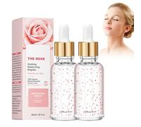 Hppsctink 2pcs Rose Serum, Esencia facial de rosas, Esencia Hidratante de Rosas, Luminosidad y Nutrición, Refinar y Reparar, 2pcs*30ml, serum