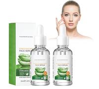Hppsctink 2pcs Suero de Aloe Vera, Serum Hidratante Facial Aloe Vera, Mejora la opacidad, Reduce las líneas de expresión, Reafirma e ilumina la piel, 2pcs*30ml, serum