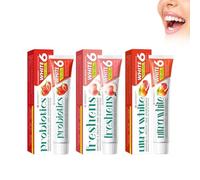 Hppsctink 3PCS Pasta dentífrica, Pasta dental de pomelo, Limpia los dientes en profundidad, Refresca la boca,(Pomelo, melocotón blanco y fresa), 3pcs*100g, toothpastes
