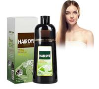 Hppsctink 500ml Champú Tinte, Champú tinte instantáneo, Nutre y Repara el Cabello, Cubrir las canas, Marrón, shampoos