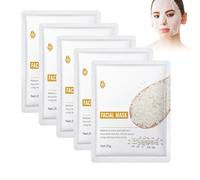 Hppsctink 5pcs Mascarilla de Arroz, Mascarilla Antiarrugas de Arroz, Mascarilla Hidratante de Arroz, Mascarilla Nutritiva Suavizante Hidratante, Mejora la Piel del Rostro, facial