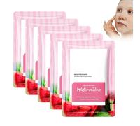 Hppsctink 5PCS Mascarilla de Sandía, Mascarilla de Sandía y Niacinamida, hidrata, nutre, blanquea y limpia en profundidad los poros, facial mask