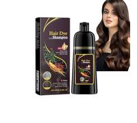 Hppsctink Champú Tinte, 200ml 3 en 1 Instantáneo Champú para el Cabello, Hidratación Capilar, limpiador y Reparador, marrón, shampoo