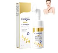 Hppsctink Espuma limpiadora con colágeno, 120ml Mousse nettoyante douce, Limpia la piel del rostro, Cuidado hidratante suave, cream