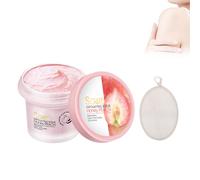 Hppsctink Exfoliante corporal, 100g Exfoliante corporal de melocotón, Delicadamente hidratante y nutritivo, Limpia suavemente y suaviza la piel, cream