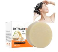 Hppsctink Jabón Champú de Arroz, 100g Jabón Champú Anticaída de Arroz, Jabón Champú Anticaída, Limpieza Suave y Nutritiva del Cuero Cabelludo, Fortalece el Cabello, shampoos