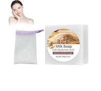 Hppsctink Jabón Champú de Arroz, 100g Jabón Champú Anticaída de Arroz, Limpieza del cabello, Nutrir las Raíces del Cabello, shampoo