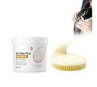 Hppsctink Mascarilla Capilar, 500g Mascarilla capilar de arroz y cepillo para champú, Repara el Cabello Dañado, Antisequedad, Puntas Abiertas, Enredos y Caída del Cabello, hair