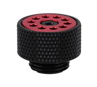 HPQF S1A Válvula de evacuación de aire automática ajustable refrigerada por agua para computadora Válvula de escape automática de latón para de refrigeración por agua (negro+rojo)