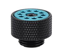 HPQF S1A Válvula de evacuación de aire automática ajustable refrigerada por agua para computadora Válvula de escape automática de latón para de refrigeración por agua (azul y negro)