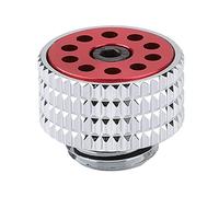 HPQF S1A Válvula de evacuación de aire automática ajustable refrigerada por agua para computadora Válvula de escape automática de latón para de refrigeración por agua (Plata y rojo)