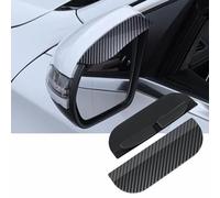 HPRKEZ Juego de 2 Protector de Lluvia para Mitsubishi ASX Sport Colt Galant Grandis L200 9 10 Pajero 2 - Visera de Espejo Retrovisor en Fibra de Carbono, Parasole y Deflector Antivaho