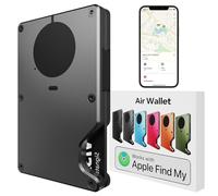 HPSH Air Wallet, cartera delgada con rastreador integrado, cartera inteligente con clip para dinero, compatible con FindMy Network (solo iOS), tarjetero antirrobo, regalo para hombres, Gris, Cartera