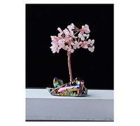 HPTHLY Árbol del Dinero De Interior, Árbol De Cristal Natural, Árbol De Cuarzo Rosa, Racimo De Cristales Arcoíris, Árbol De La Suerte, Árbol Curativo del Dinero, Decor