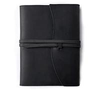 HPTHLY Diario De Viaje De Cuero Vintage A5/A6 con Tapa De Cuero En Blanco, Cuaderno De Bocetos,Black-A5