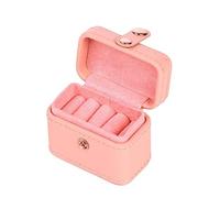 HPTHLY Joyero Organizador de Joyas 2 Piezas Caja para Guardar Pendientes y Anillos con Tapa y Cierre a presión Estuche portátil de Viaje para niñas y Mujeres.,2 Piezas E-6,5 x 3,8 x 5 cm