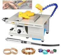 HPTHLY Kit De Máquina Pulidora De Joyería, Torno Pulidor Multiusos Y Fresadora, Velocidad Ajustable De 800 A 11000 RPM para Rectificado, Corte Y Perforación.