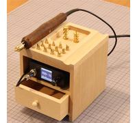 HPTHLY Máquina De Planchado De Bordes De Cuero, Control Inteligente De Temperatura De 80 A 480 ℃ para Pulido De Bordes De Cuero DIY, Máquina Doble(Máquina Única)