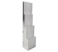 HPTHLY Medidor De Espesor Ultrasónico con Bloque De Calibración De 4 Pasos (3 Mm, 5 Mm, 10 Mm, 15 Mm) para Ensayos No Destructivos con Aluminio 6063.