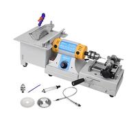 HPTHLY Mini Sierra De Mesa, Herramienta De Lapidaria para Joyería, para Cortar Rocas, Pulidora De Gemas DIY con Eje Flexible, Torno De Banco para La Fabricación De Joy(Máquina)