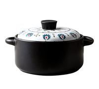 HPTHLY Olla De Cerámica De 2,5 L, Multitamaño, para Sopa, Guisado, Lechera De Una Sola Manija, Alta Temperatura, Llama Abierta, Utensilios De Cocina para El
