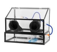 HPTHLY Pulidora De Mesa Totalmente Cerrada con Cubierta Acrílica, Piscina De Circulación, Luz Led Y Kit De Ventilador para Un Pulido Sin Polvo.
