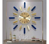 HPTHLY Reloj De Pared Grande para Sala De Estar, De Metal 3D De 24 Pulgadas, Silencioso, Funciona con Pilas, para Cocina.,A-One Size