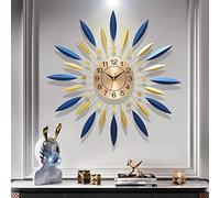 HPTHLY Reloj De Pared Grande para Sala De Estar, De Metal 3D De 24 Pulgadas, Silencioso, Funciona con Pilas, para Cocina.,H-One Size
