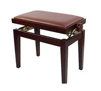 HPTHLY Taburete De Piano De Altura Ajustable, Taburete De Piano De Madera, Banco De Piano con Cojín Grueso Y Asiento De Cuero Sintético, Asiento para Teclado Individua(Marrón)