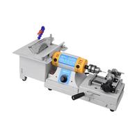 HPTHLY Torno De Banco para Pulir Y Rectificar Joyas, Herramienta De Pulido para Lapidaria con Sierra para Gemas Y Rocas, con Velocidad Ajustable para Trabajos De Preci(Máquina + Kit De Pulido)