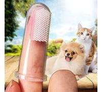 Hpybest 5 unids nuevo cepillo de dientes para mascotas súper suave cepillo de dientes de perro de peluche cepillo de dientes de tartar de mal aliento, herramienta de limpieza para perros y gatos