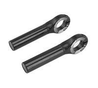 HPZIHUIT 1 par de extremos de manillar con cubiertas, extremos de puño de fibra de carbono para manillar de bicicleta de montaña de 22,2 mm de diámetro (Negra)