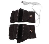 HPZIHUIT 1 par de guantes calentados por USB que tejen calentadores de manos sin dedos guantes de calentamiento eléctrico para hombres que escriben deportes al aire (Macho GS23)