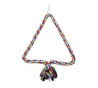 HPZIHUIT Columpio para pájaros Juguete Triangular Colorido Escalada Jugando Cuerda Loros Percha Soporte para cacatúas periquitos (30cm)