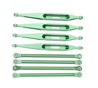 HPZIHUIT Enlaces de suspensión superior e inferior Aleación de aluminio Exquisito juego de enlaces de suspensión RC de alta resistencia para coche LOSI 1/8 LMT 4WD RC (Verde)